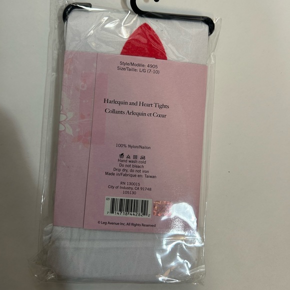 Enchanted Costumes Harleyquin and heart tights - Picture 2 of 2